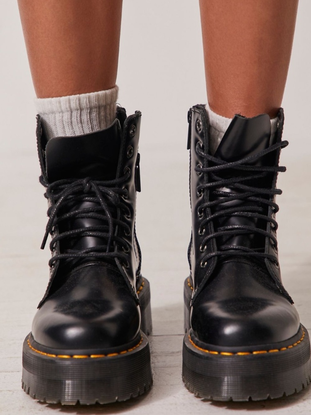 Dr. Martens Black Combat Boots - Picture 2 of 8